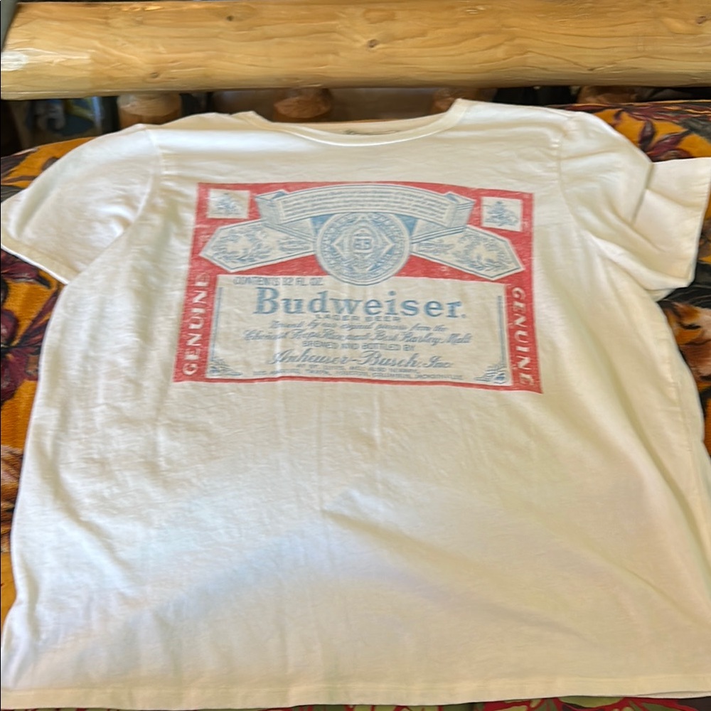 Budweiser White Graphic T-Shirt